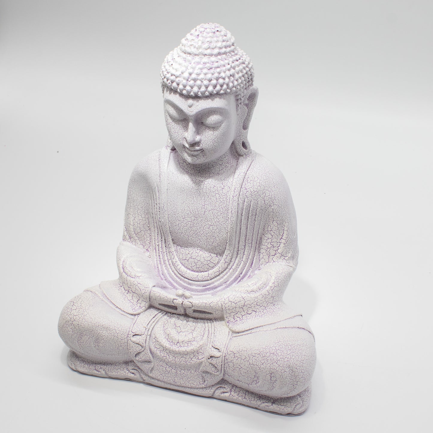 Zen Buddha Glow Lamp – Lavender Crackle - Crystal Nest