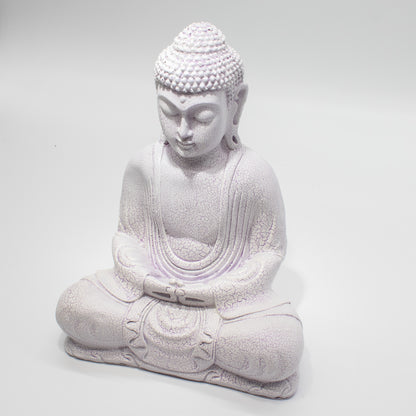 Zen Buddha Glow Lamp – Lavender Crackle - Crystal Nest