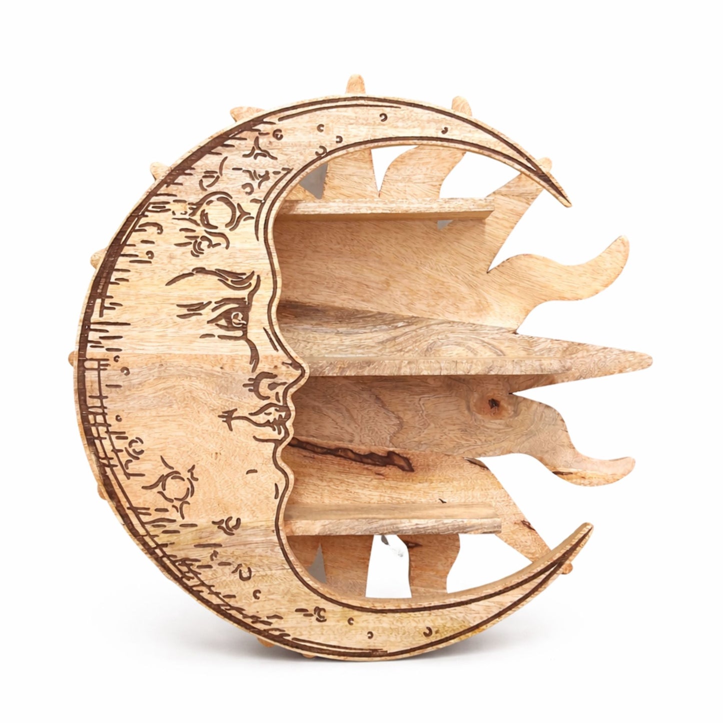 Sun & Moon 3 Tier Wall Shelf - Crystal Nest