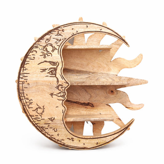 Sun & Moon 3 Tier Wall Shelf - Crystal Nest