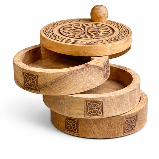 3 Tier Revolving Storage Box | Crystal & Jewellery Organiser - Crystal Nest