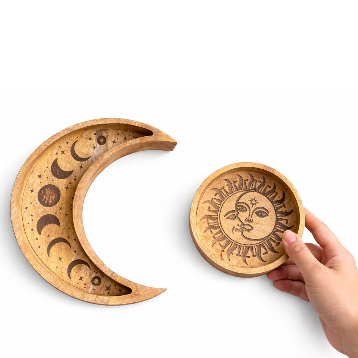 Sun & Moon Nested Display Tray Set - Crystal Nest