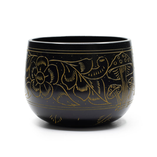 Magic Gold Mushroom Cauldron Singing Bowl 15cm | Meditation Bowl with Optional Striker - Crystal Nest