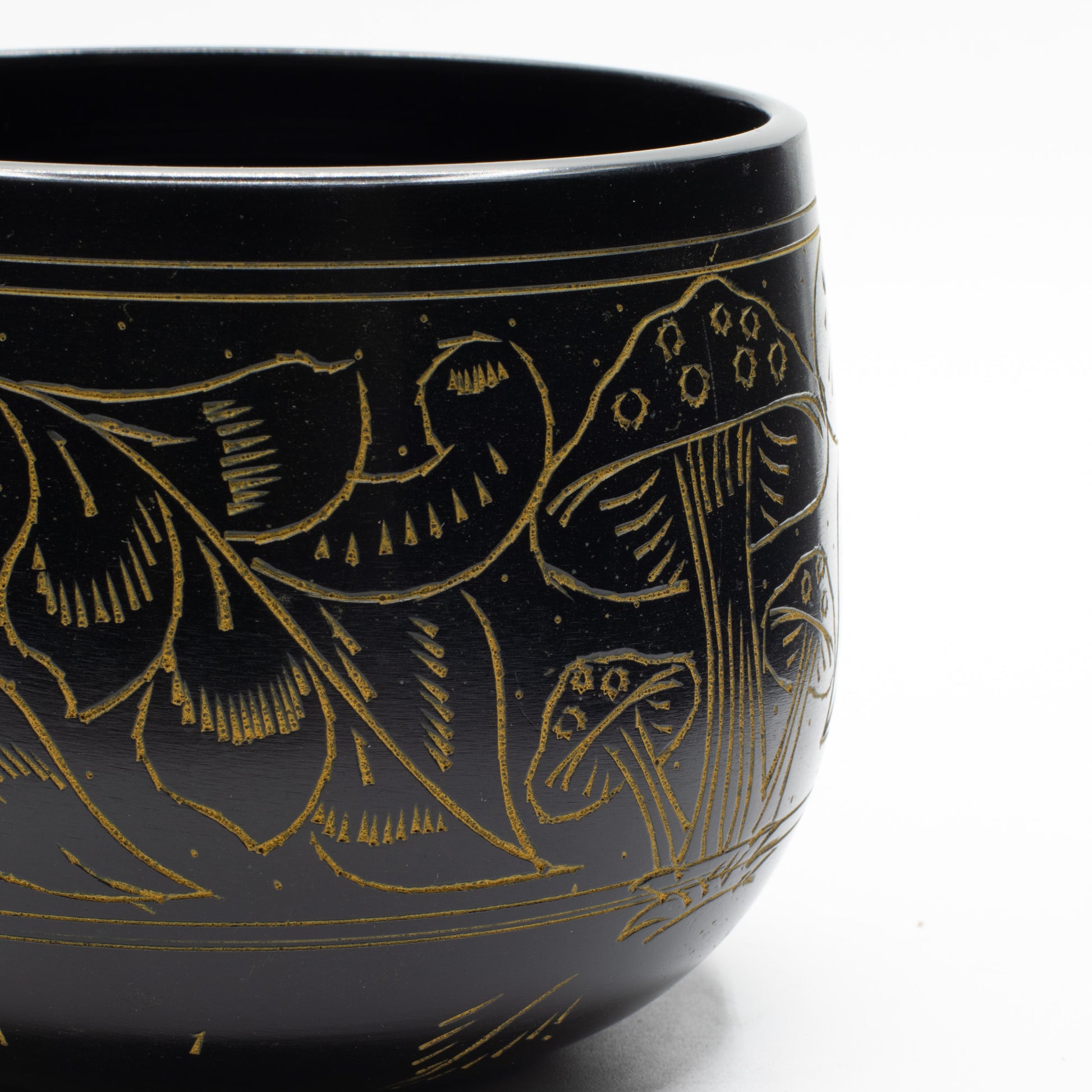 Magic Gold Mushroom Cauldron Singing Bowl 15cm | Meditation Bowl with Optional Striker - Crystal Nest