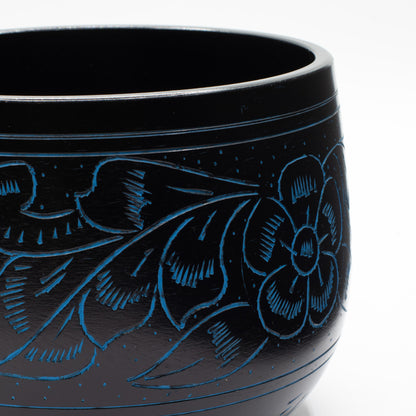 Magic Blue Mushroom Cauldron Singing Bowl 15cm | Meditation Bowl with Optional Striker - Crystal Nest