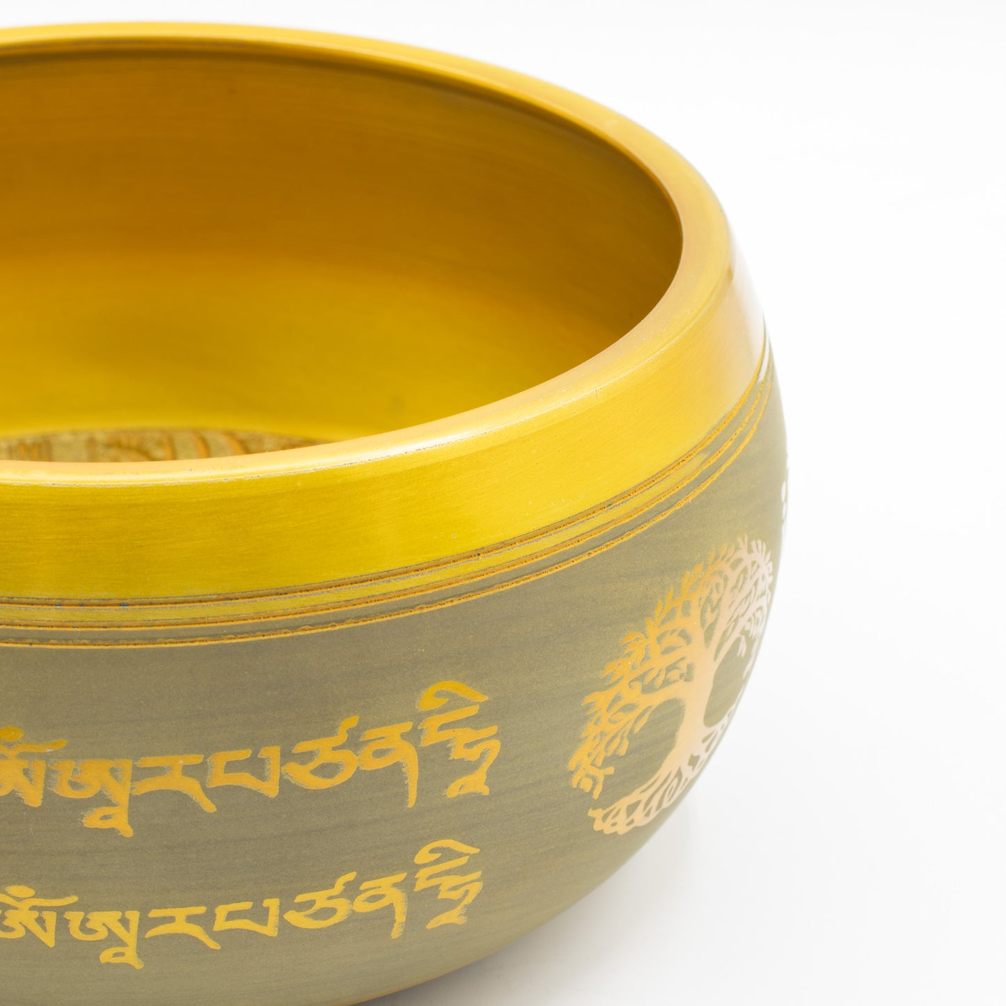 Buddha Tree of Life Singing Bowl | Large Aluminium Meditation Bowl