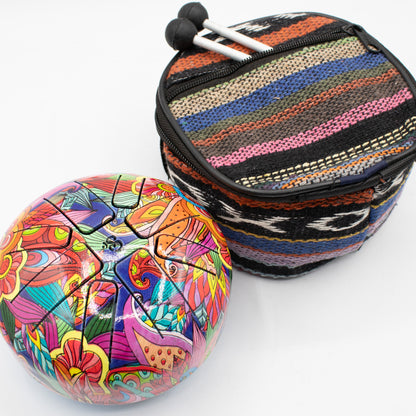 Psychedelic Bloom Hapi Steel Tongue Drum | Small - Crystal Nest