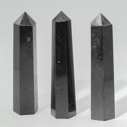 Large Black Tourmaline Obelisk Point | Protection & Grounding Crystal Tower
