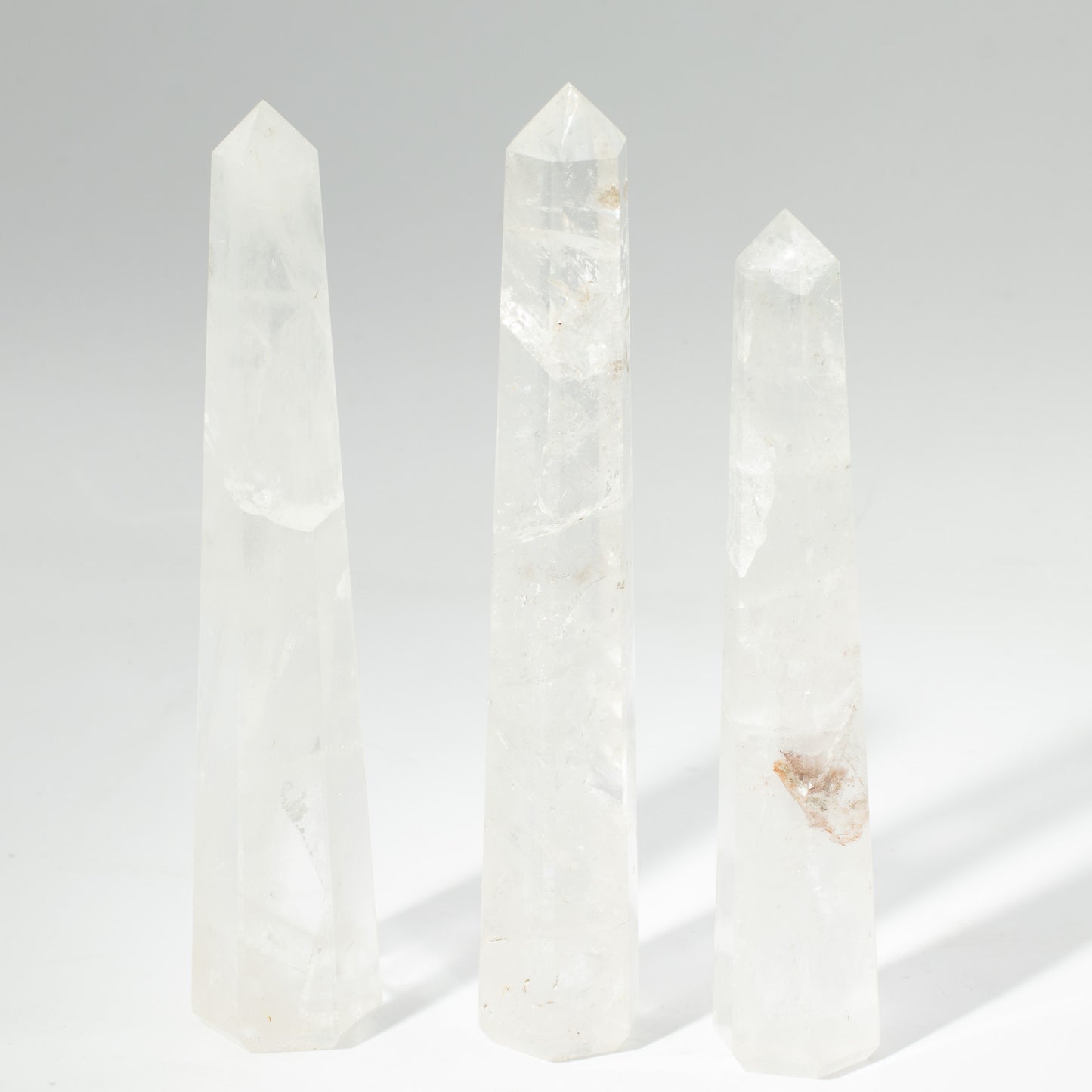 Large Rock Crystal Obelisk Point | Clarity & Energy Crystal Tower