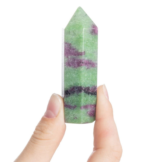 Ruby Zoisite Polished Crystal Point | Heart-Opening & Grounding - Crystal Nest