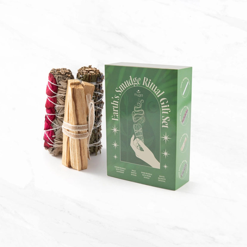 Earth’s Smudge Ritual Gift Set | Cleanse, Ground & Uplift - Crystal Nest