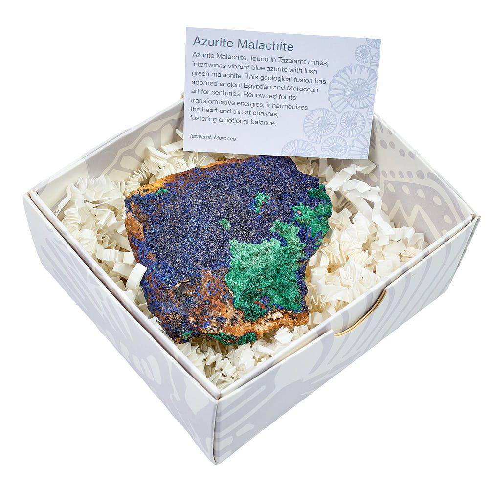 Azurite & Malachite Specimen - Large (in Gift Box) - Crystal Nest