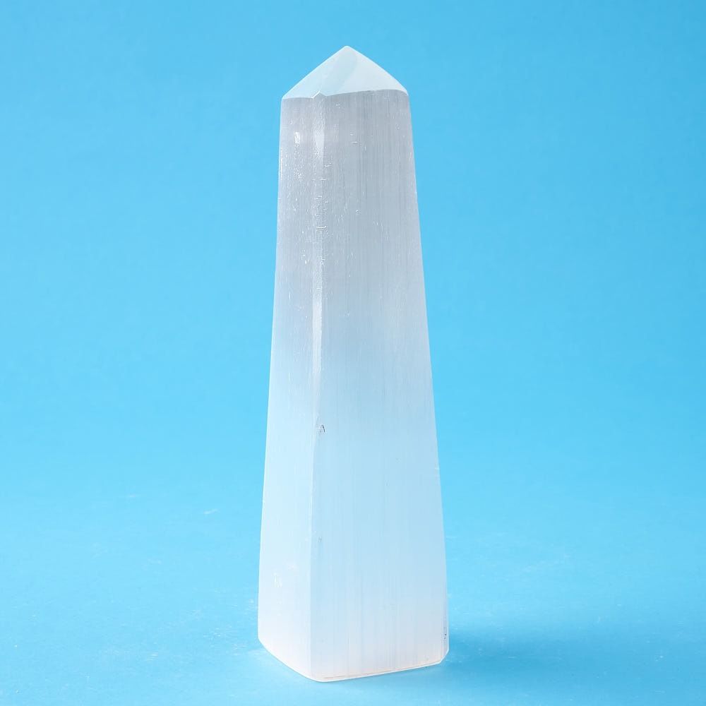 Selenite Obelisk | Energy Cleanser | 15cm - Crystal Nest