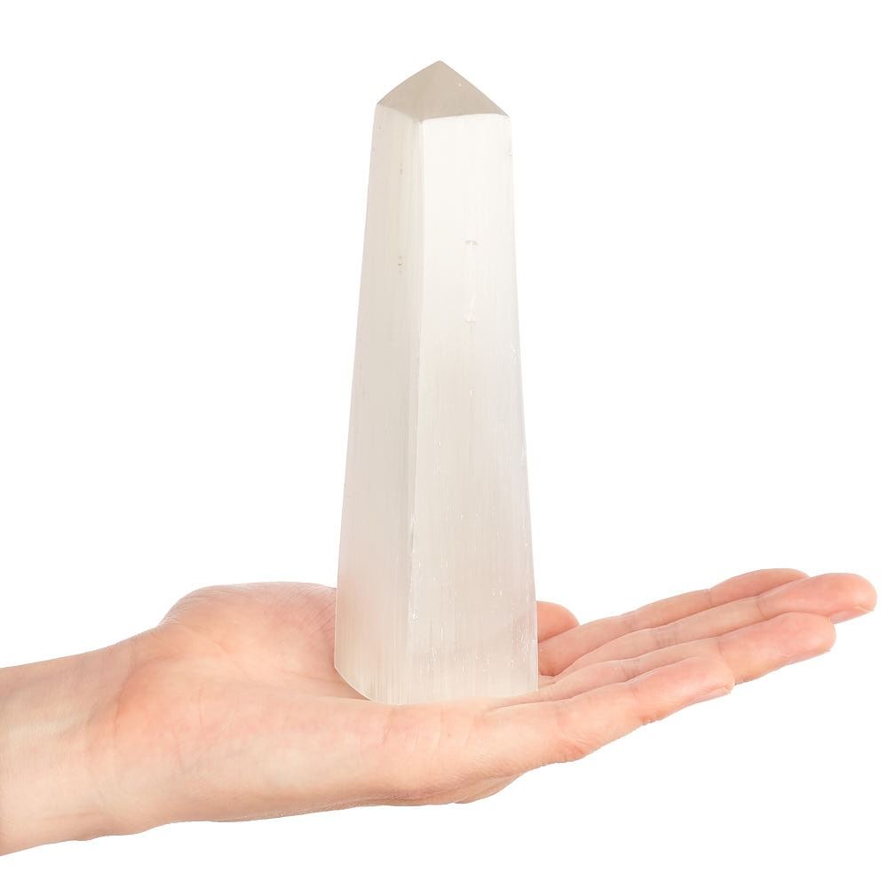 Selenite Obelisk | Energy Cleanser | 15cm - Crystal Nest