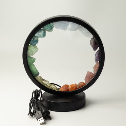 Rainbow Chakra Crystal Halo USB Lamp
