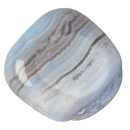 Blue Lace Agate Tumblestone - Medium - Crystal Nest