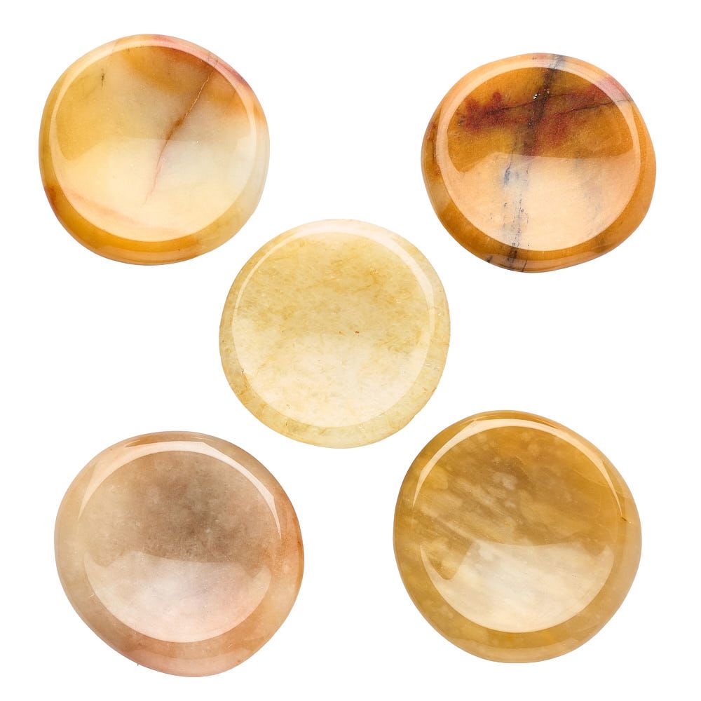 Yellow Aventurine Worry Stone - Crystal Nest