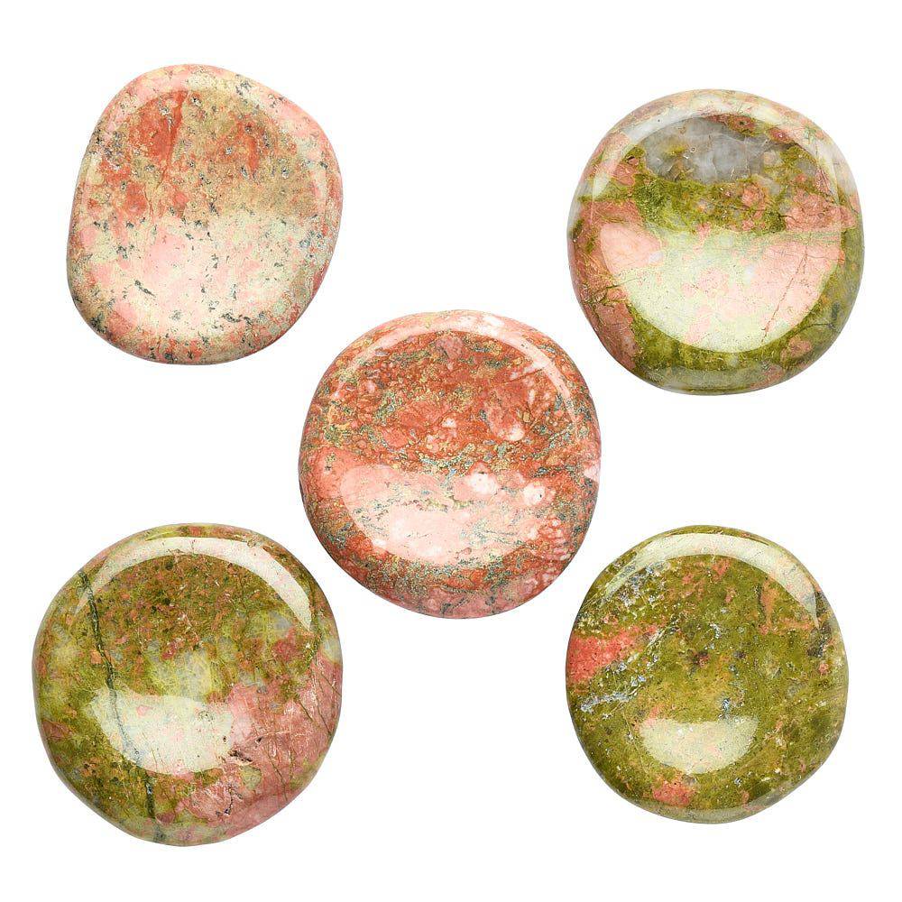 Unakite Freeform Worry Stone - Crystal Nest