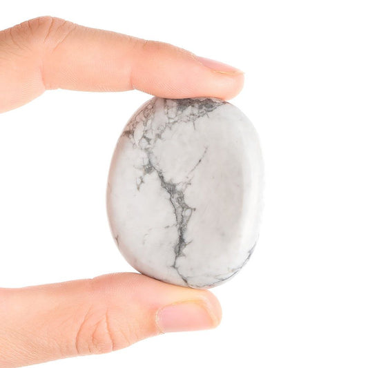 Howlite Freeform Worry Stone | Stress Relief & Calming - Crystal Nest