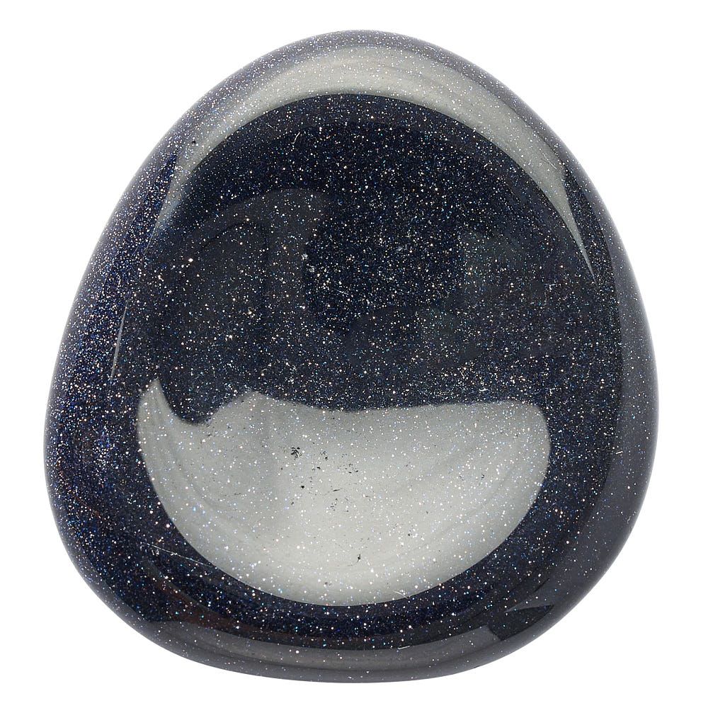 Blue Goldstone Worry Stone - Crystal Nest