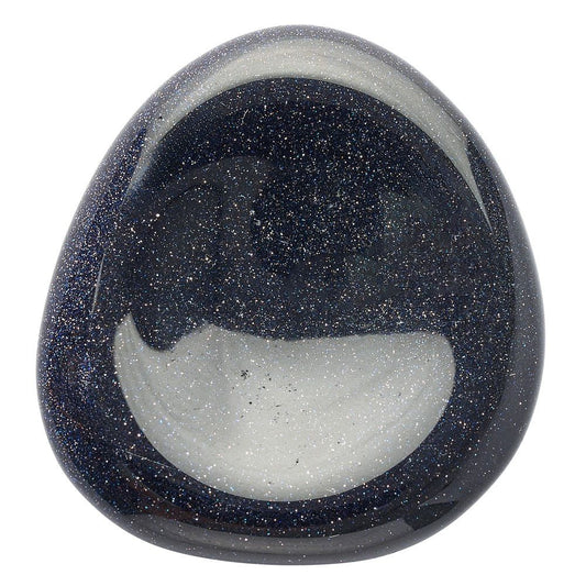 Blue Goldstone Worry Stone - Crystal Nest