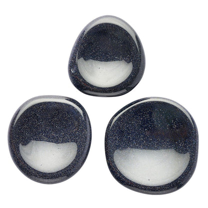 Blue Goldstone Worry Stone - Crystal Nest