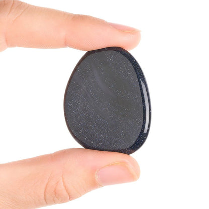 Blue Goldstone Worry Stone - Crystal Nest