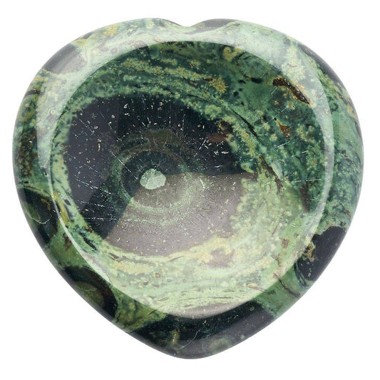 Kambaba Jasper Heart Thumb Stone - Crystal Nest