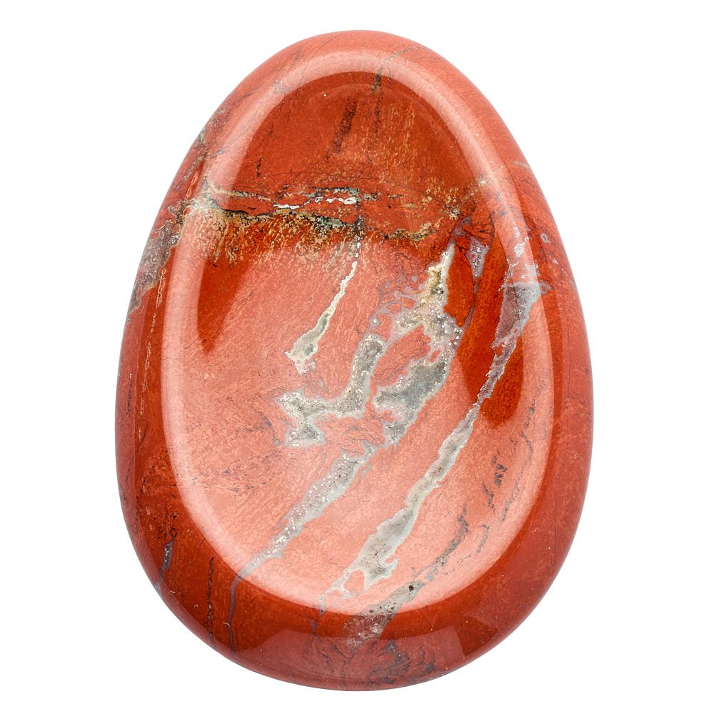 Red Jasper Worry Stone | Grounding, Strength & Courage