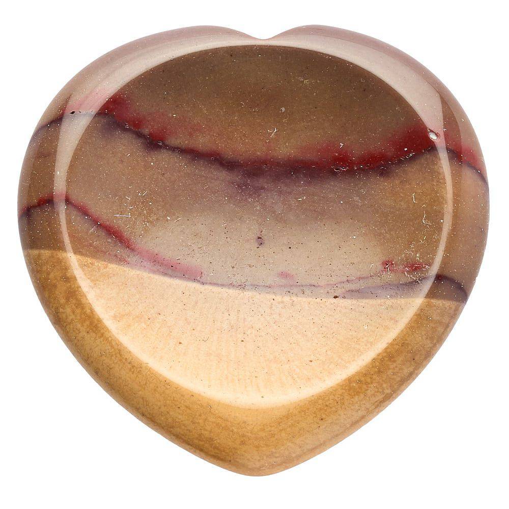 Mookaite Heart Thumb Stone - Crystal Nest