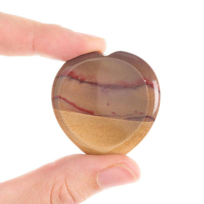 Mookaite Heart Thumb Stone - Crystal Nest