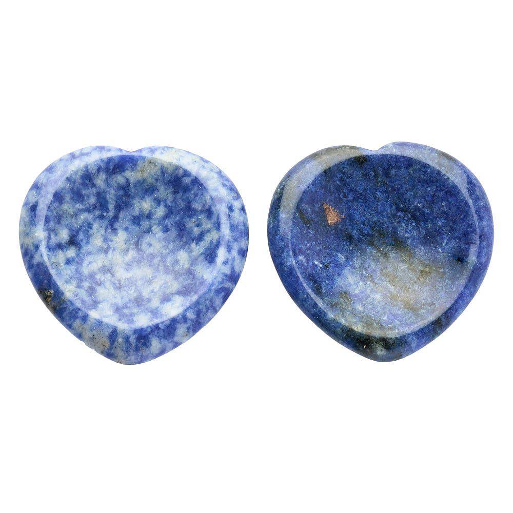 Sodalite Heart Thumb Stone - Crystal Nest