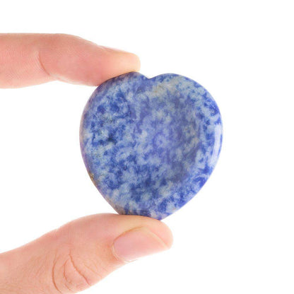 Sodalite Heart Thumb Stone - Crystal Nest