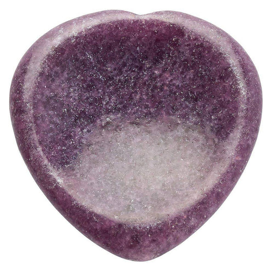 Lepidolite Heart Thumb Stone - Crystal Nest