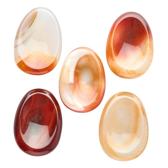 Carnelian Worry Stone - Crystal Nest