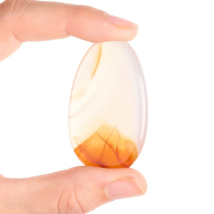 Carnelian Worry Stone - Crystal Nest