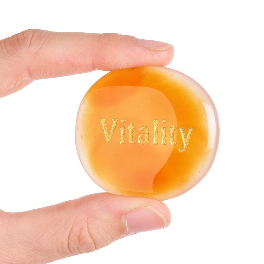 Carnelian Worry Stone “Vitality” | Energy & Confidence Crystal - Crystal Nest