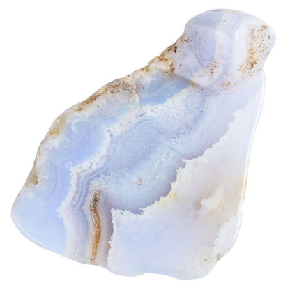 Polished Blue Lace Agate Slice - Crystal Nest