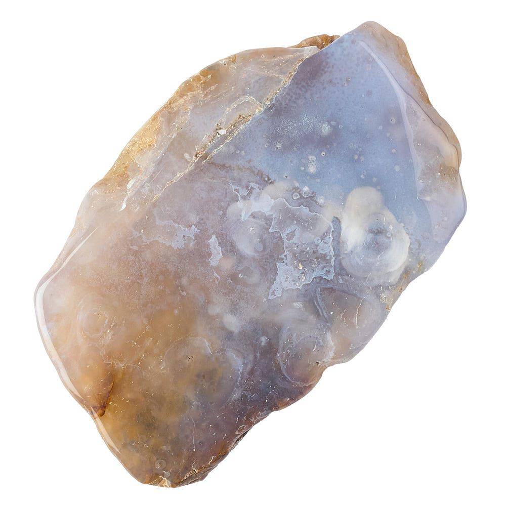 Polished Blue Lace Agate Slice - Crystal Nest