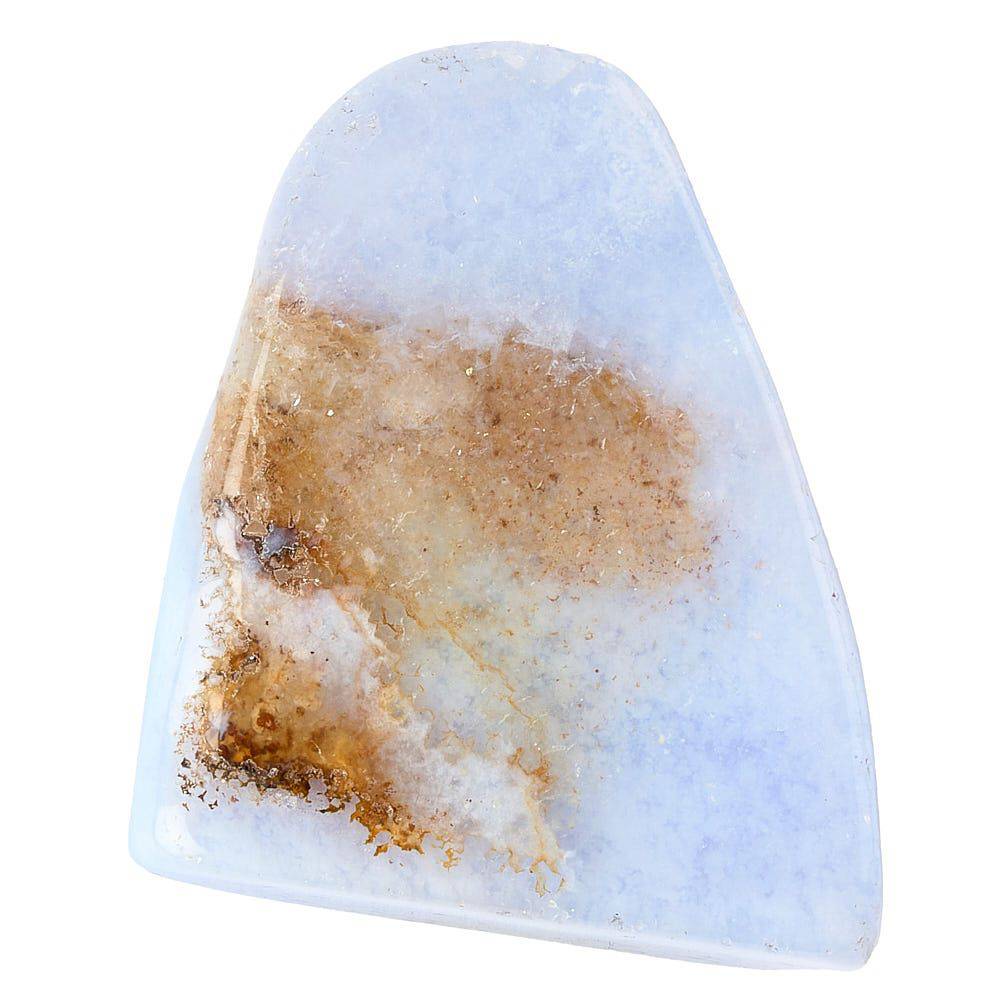Polished Blue Lace Agate Slice - Crystal Nest