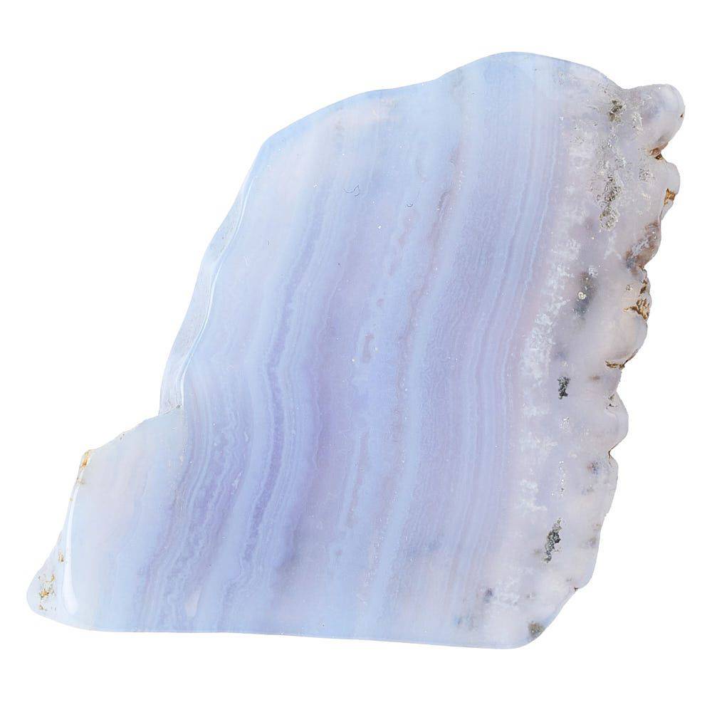 Polished Blue Lace Agate Slice - Crystal Nest