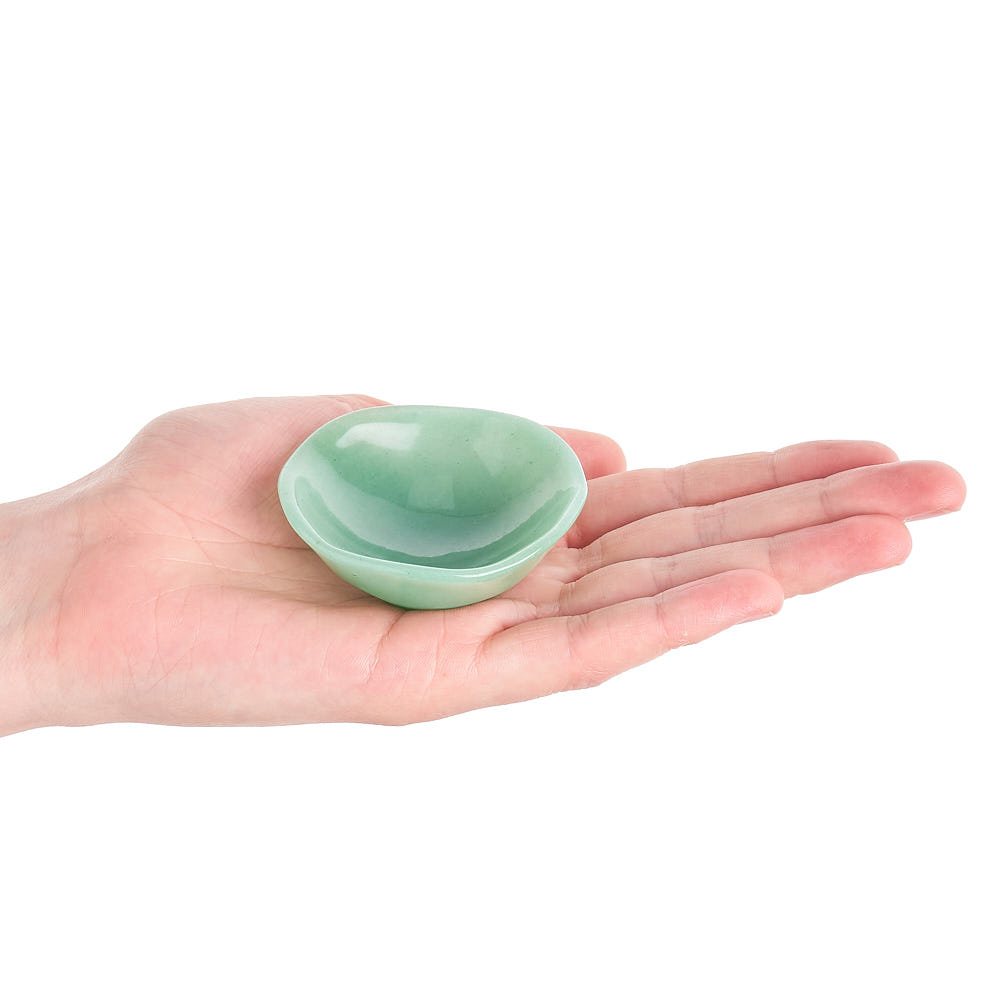 Green Aventurine Crystal Trinket Bowl | Luck & Prosperity - Crystal Nest