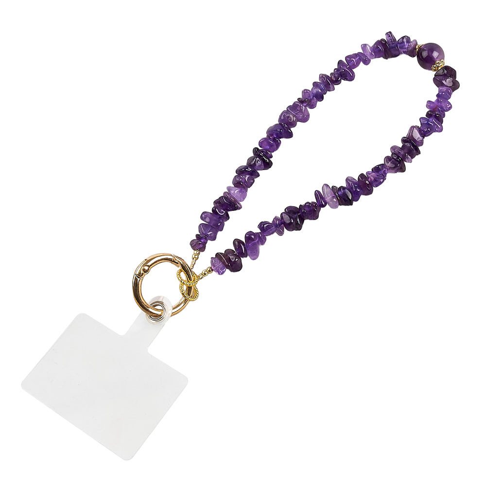 Amethyst Crystal Phone & Wrist Charm | Calming Energy Strap - Crystal Nest