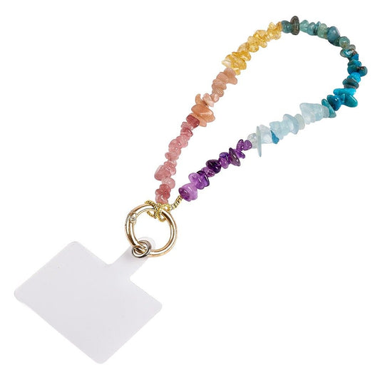 Chakra Crystal Phone & Wrist Charm | Colourful Energy Strap - Crystal Nest