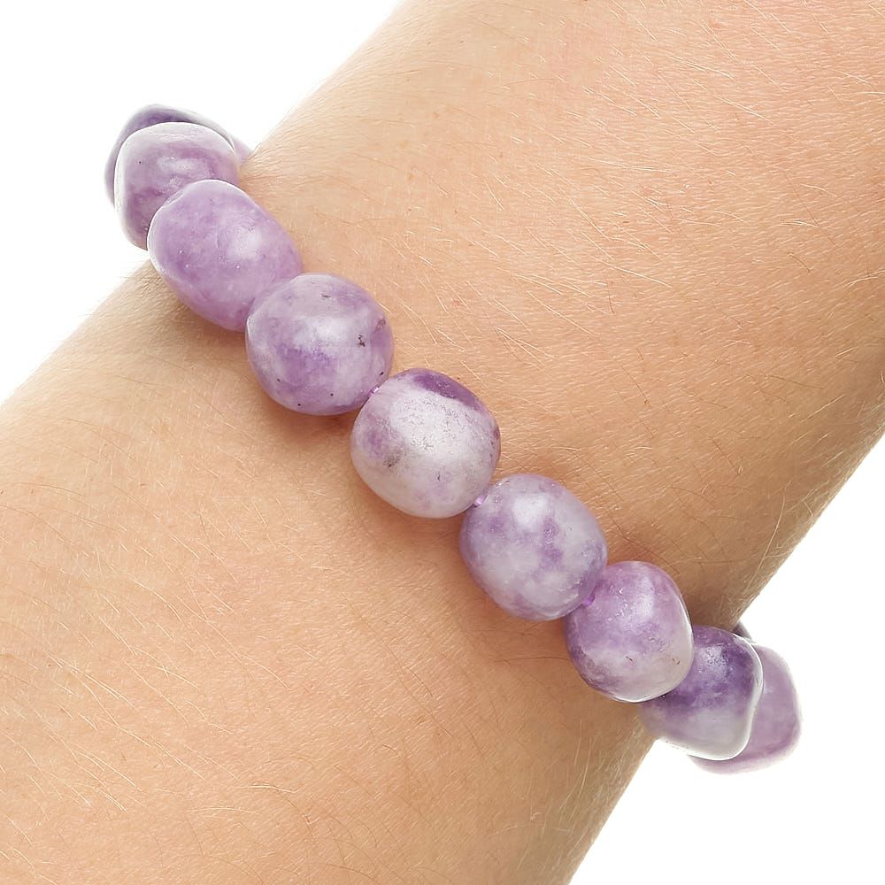 Lepidolite Tumblestone Bracelet - Crystal Nest