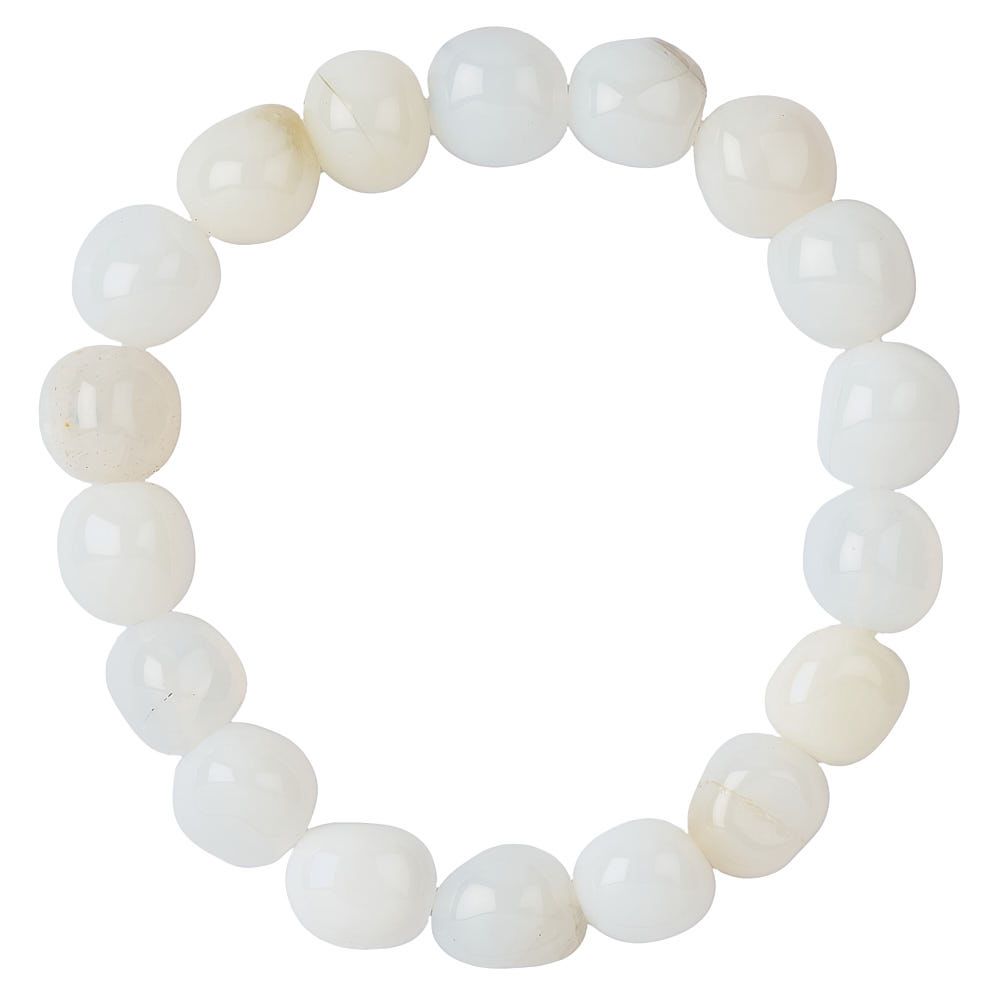 White Opal Tumblestone Bracelet - Crystal Nest