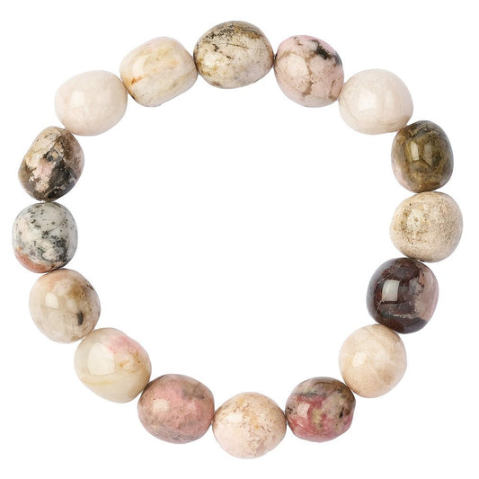 Rhodochrosite Tumblestone Bracelet - Crystal Nest