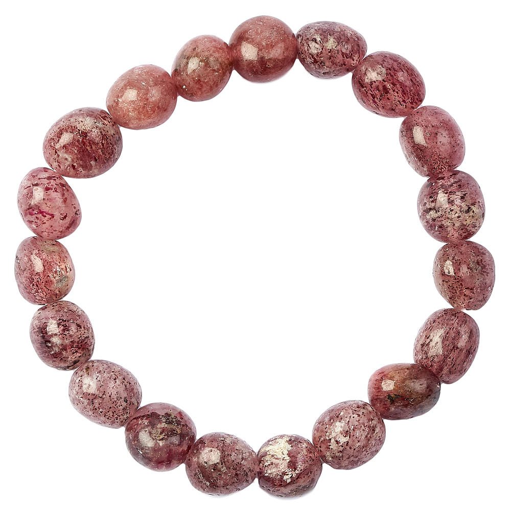 Strawberry Quartz Tumblestone Bracelet - Crystal Nest