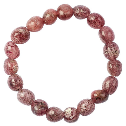 Strawberry Quartz Tumblestone Bracelet - Crystal Nest