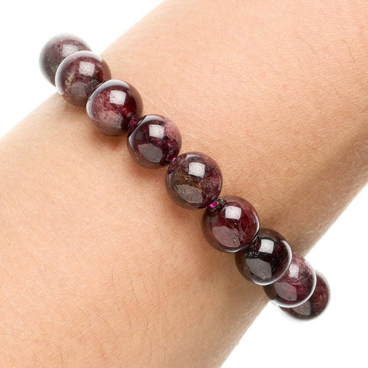 Garnet Bead Bracelet - Crystal Nest